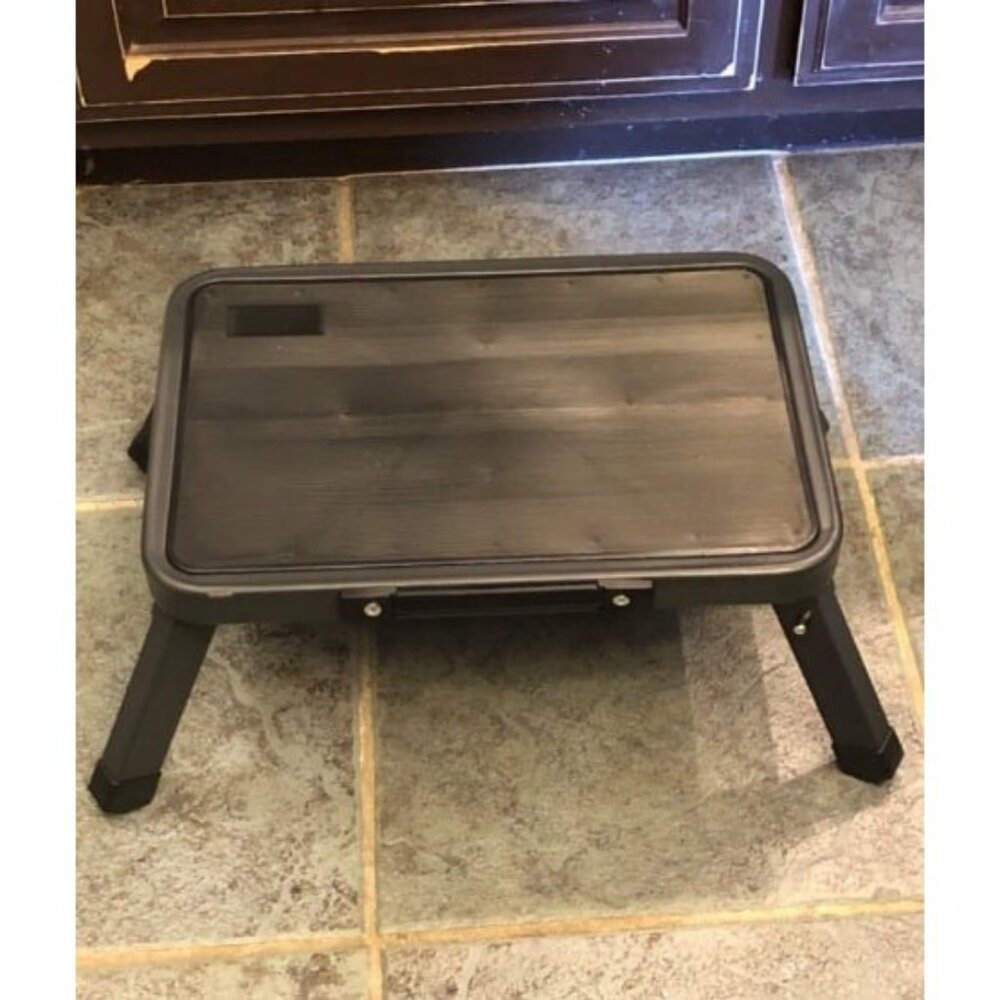 Foldable Step Stool, One Step Stool with a Non-Slip Platform, Metal 1-Step